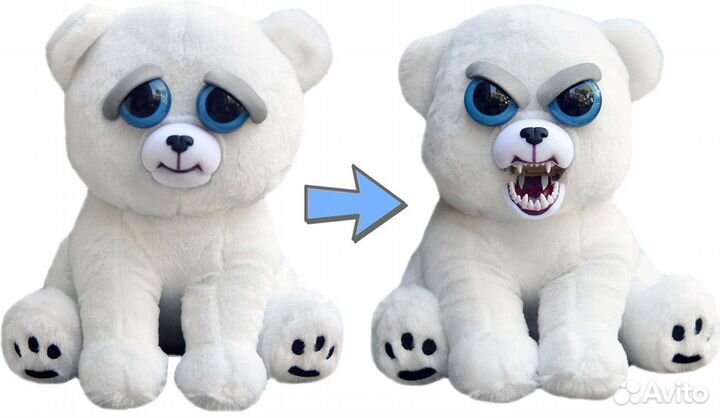 Мягкая игрушка Добрый Злой мишка коричневый