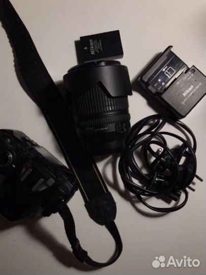 Nikon d60 зеркальный фотоаппарат, ремень, сумка