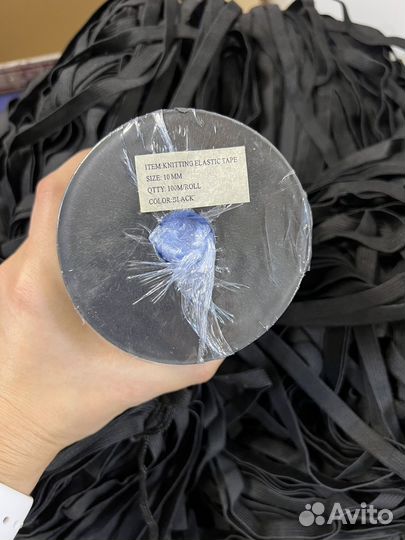 Резинка 1см черная