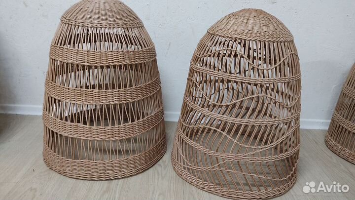 Светильники плетеные люстры