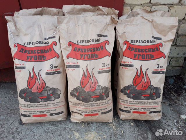 Древесный уголь 3кг