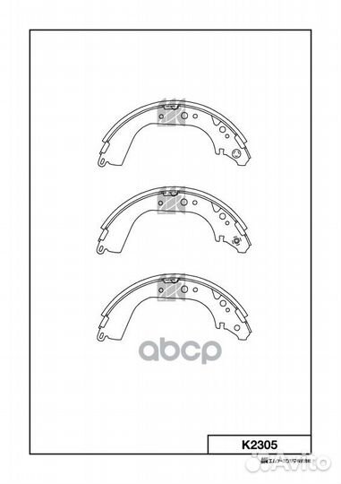 K2305-01 4650.01519SBS колодки барабанные Toyota