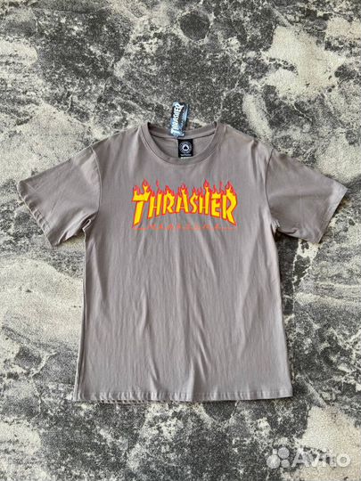 Футболка Thrasher Flame Logo “Brown”