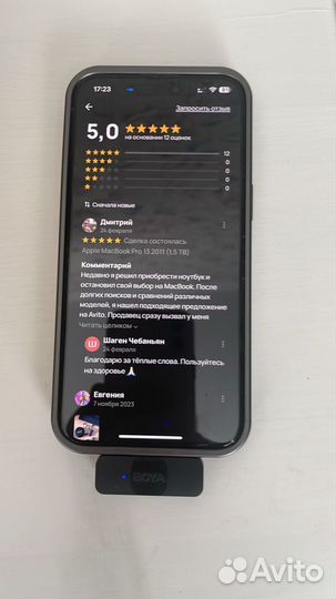 Микрофон петличный (Bluetooth на iPhone 15)