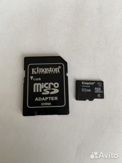 MicroSD Kingston 32 Gb + адаптер на SD