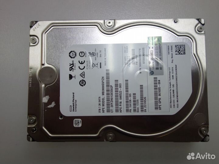 Жёсткий диск HP /Seagate 3Tb SATA 7200 3.5