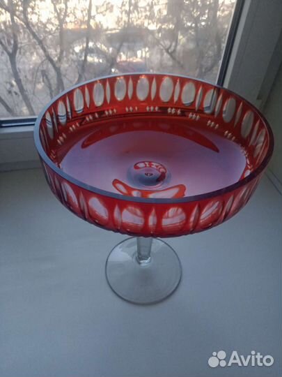Ваза для фруктов на ножке СССР
