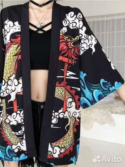 Кимоно хаори новое с поясом