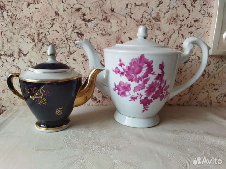 Заварные фарфоровые чайники времен СССР