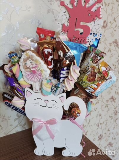 Сладкий букет из конфет