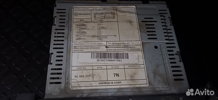 Штатная магнитола Шевроле Авео Т250