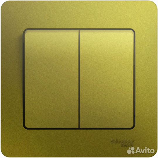 Выключатель Schneider Electric Glossa двухклавишны