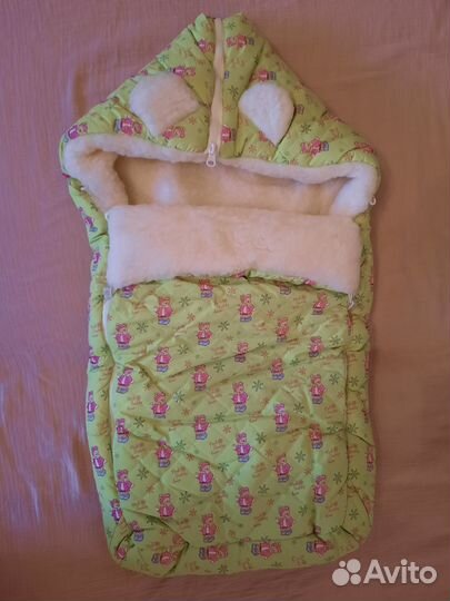 Зимний конверт в коляску новый