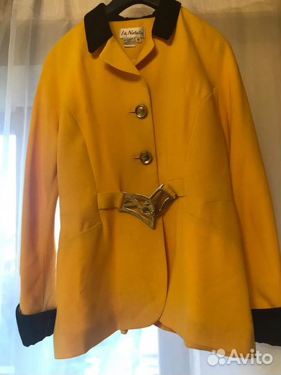 Желтый костюм женский, размер 44-46