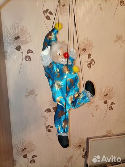 Кукла марионетка Клоун