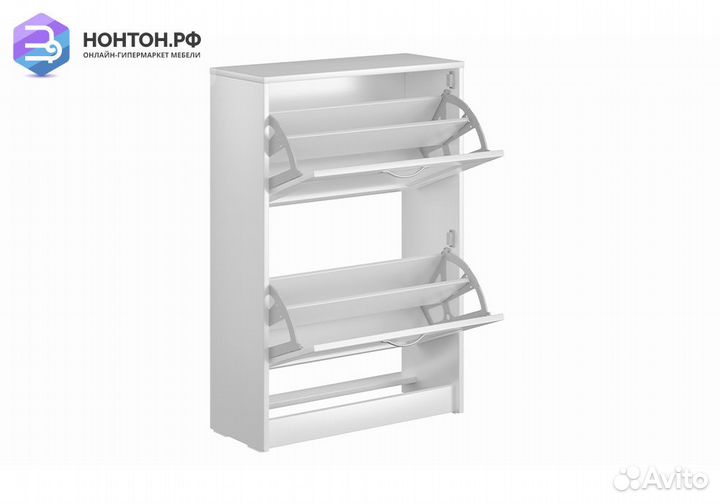 Тумба для обуви Сириус 2 ячейки белая