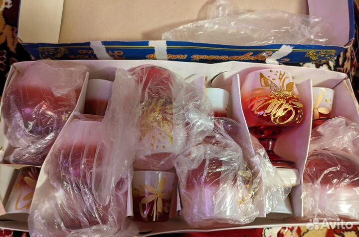 Рубиновое стекло СССР подснежники