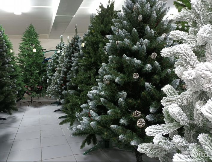 Ель искуственная кармен серебро 220см