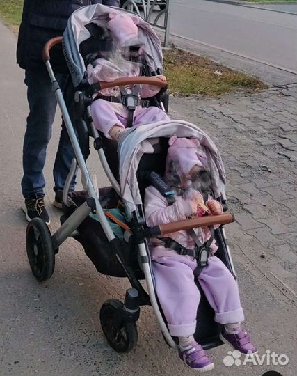 Коляска для двойни uppababy vista с допами 2020г