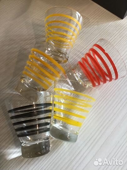 Рюмки 5 штук СССР серпантин