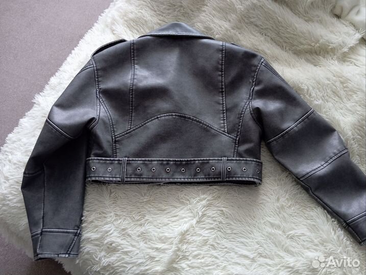 Кожаная куртка косуха женская