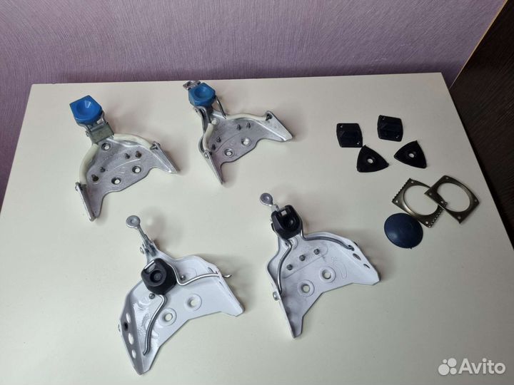 Лыжи, крепления б/у 2 пары