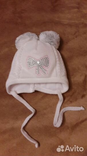 Шапка зимняя на выписку. 36-38
