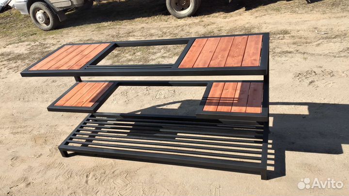 Мангал с печью под казан