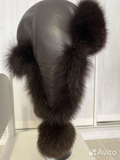 Шапка ушанка из песца