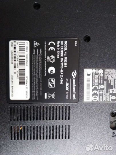 Ноутбук Packard bell te69kv