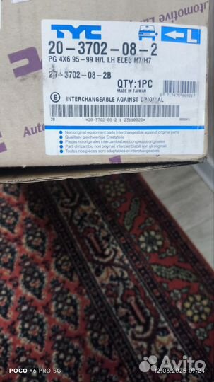 Фара левая peugeot 406