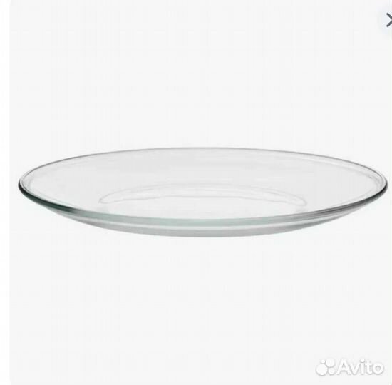 Тарелка стеклянная плоская для декупажа или