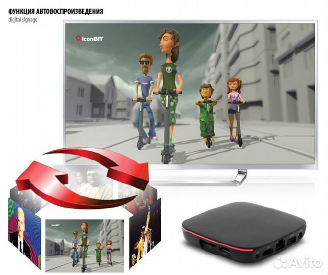 Smart-tv приставка iconbit movie home 15 шт лот