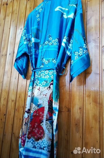 Китайский халат тонкий шелк