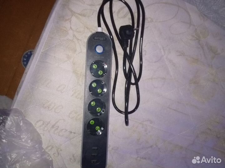 Сетевой фильтр с usb 2 метра