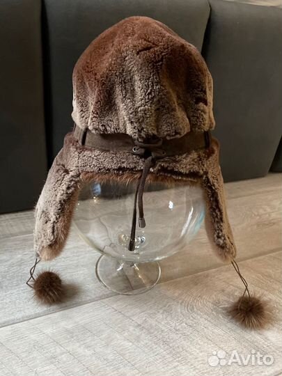 Шапка ушанка норковая