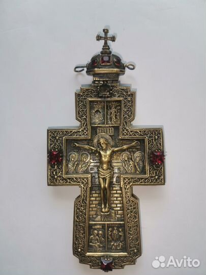 Крест латунный