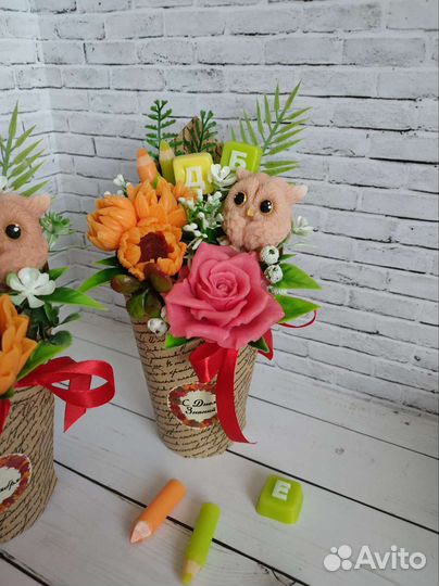 Букет из мыла учителю, воспитателю