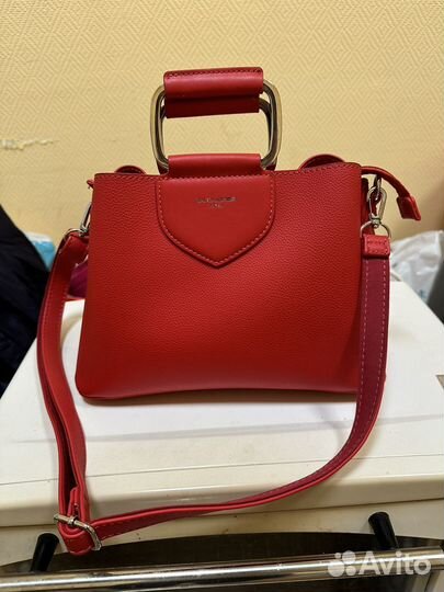 Сумка женская david Jones красная