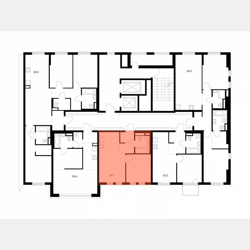 1-к. квартира, 34,1 м², 11/12 эт.