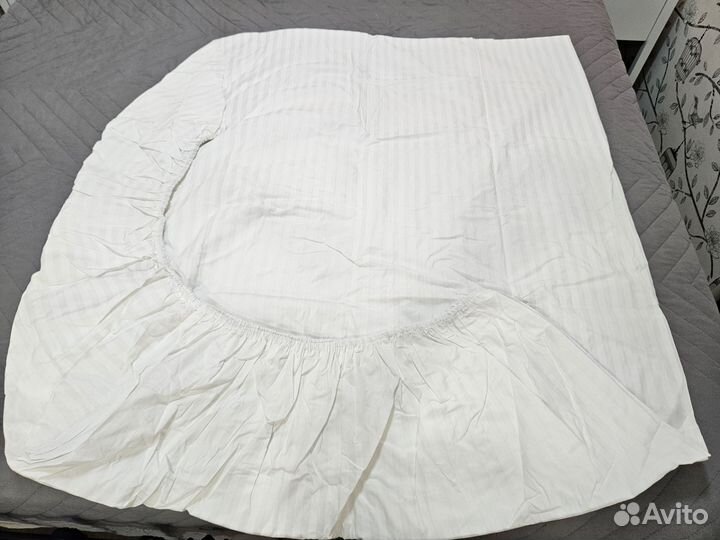 Простынь на резинке 22020030 Спартекс Белая