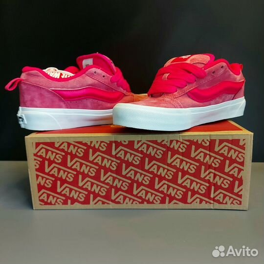 Vans knu skool дутыши розовые