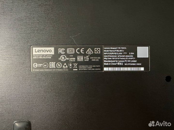 Ноутбук Lenovo 110-15ACL