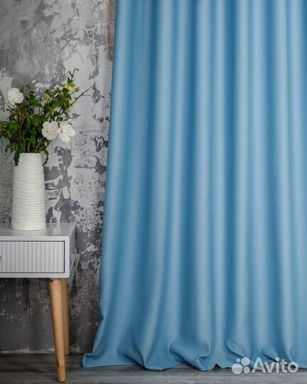 Комплект штор блэкаут Марсель Небесно-голубой