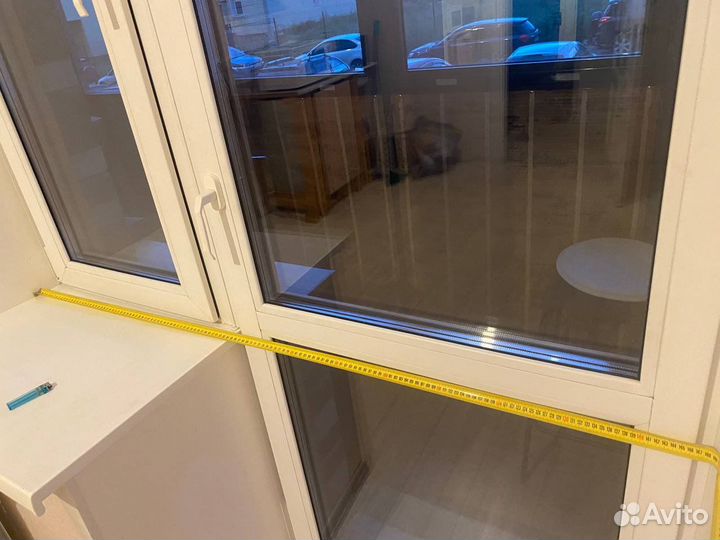 Оконно-балконный блок пвх белый/дерево