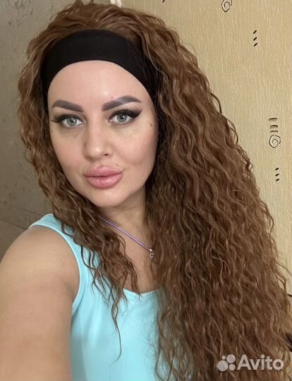 Парик мокрая химия «карамель» 65 см