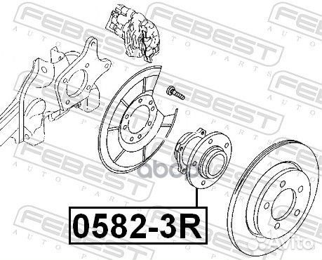 Ступица задняя mazda 3 BK 2003-2008 0582-3R 058