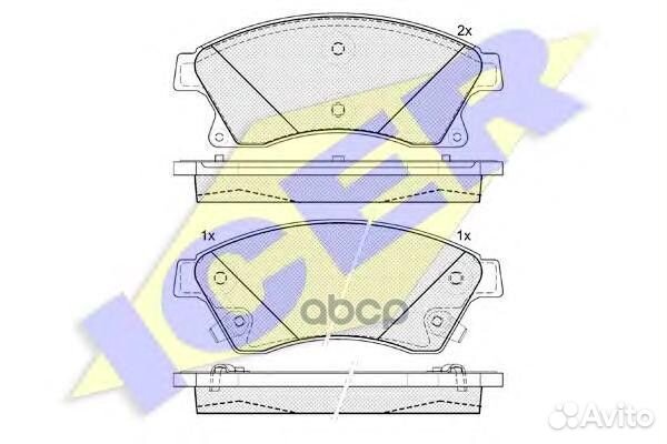 Колодки торм.диск. Opel Astra J 181942-202 Icer