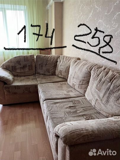 Мягкий уголок бу (диван и кресло)