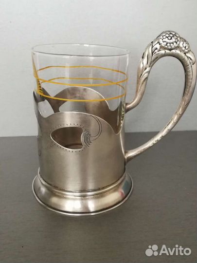 Подстаканник старинный серебро 875 проба
